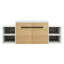 Meuble-lavabo mural 54 po avec lavabo de comptoir en résine et 2 tablettes de rangement, 2 portes à fermeture douce (KD-Packing)-128921097