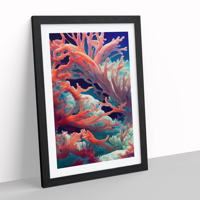 Magnificent Coral - Framed Print, Black Framed, 64cm H x 46cm W x 2cm D