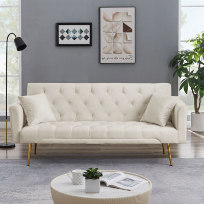71.65'' Velvet Convertible Sofa