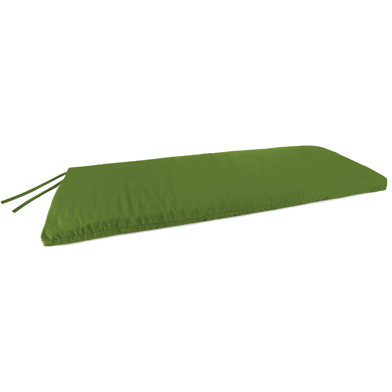 48" x 18" Outdoor Bench Cushion with Ties, Spectrum Cilantro