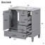 Ensemble de meuble-lavabo 30 po avec lavabo, porte à fermeture douce et 3 tiroirs, structure en bois massif-1709300677