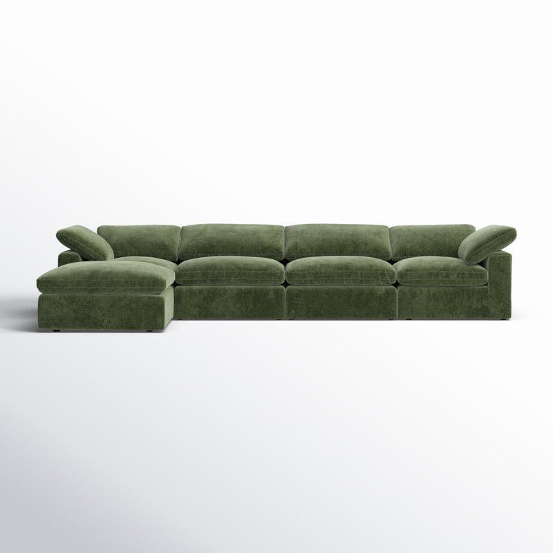 Canapé et chaise Wonardo, Tissu vert Sagano