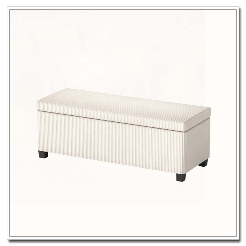Repose-pieds avec rangement et repose-pieds polyvalent et fonctionnel, Beige