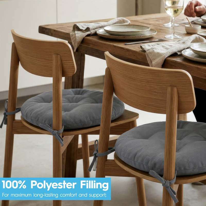 Comfortable Round Chair Seat Pad – Upgrade dining chairs, kitchen seating and garden furniture with this 40 x 40cm round chair cushion, combining comfortable padding with contemporary styling for versatile use across indoor and outdoor seating areas.