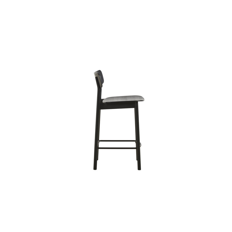 Soma Bar Stool, Black, Counter Stool (25.59'' Seat Height)