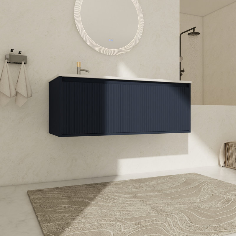Ensemble de meuble-lavabo simple 47,63 po avec plateau en résine Mattear