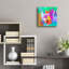 «Fox On The Go» par Michal Loren, art mural en verre acrylique, 12 po x 12 po-132496464