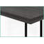 Table basse en C en forme de C - Plateau en stratifié gris Base en métal noir pour la vie et amp; Chambre à coucher