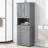 Tall Bathroom Storage Cabinet With Laundry Basket-571482310
