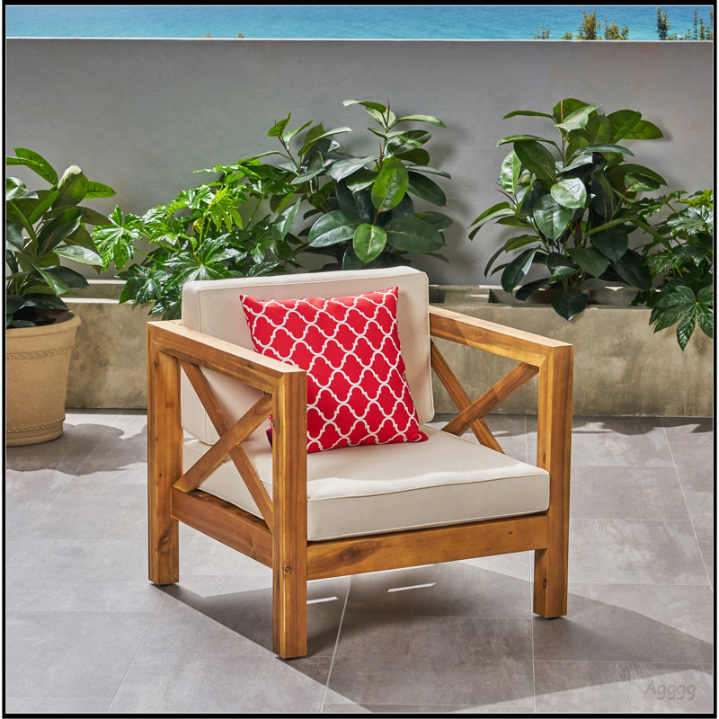 CHAISE CLUB BRAVA, Beige, Teck