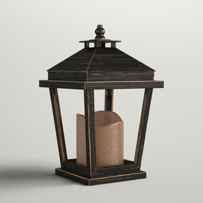 5x5x8.5" Menifee Lantern W/Led Candle