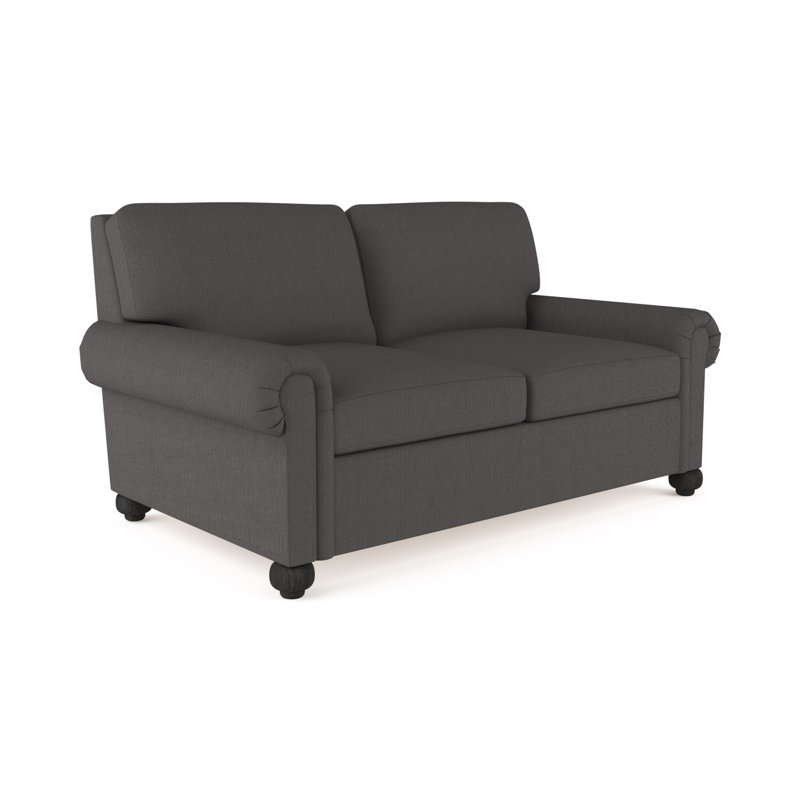 Leroy Loveseat, 36" H x 60" W x 49" D, Graphite Linen 