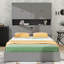 Full-Size Timber Platform Bed, Features Built-In USB Ports, Storage Headboard, And Underbed Drawers-1973633140