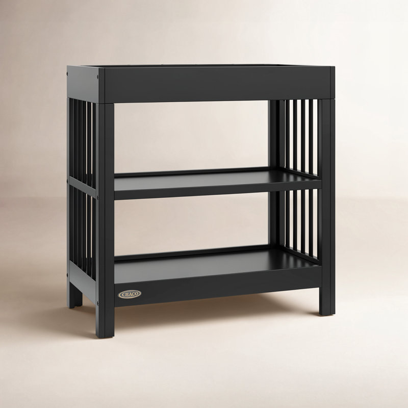 Table à langer avec coussin Teddi, Noir
