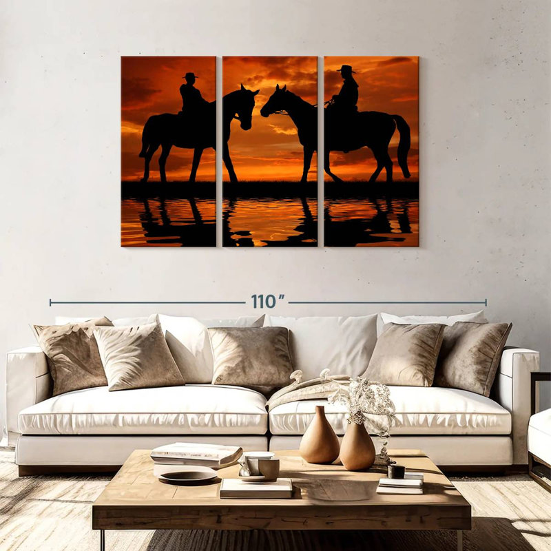 Lelar Cowboy Duo, 48" H x 74" W