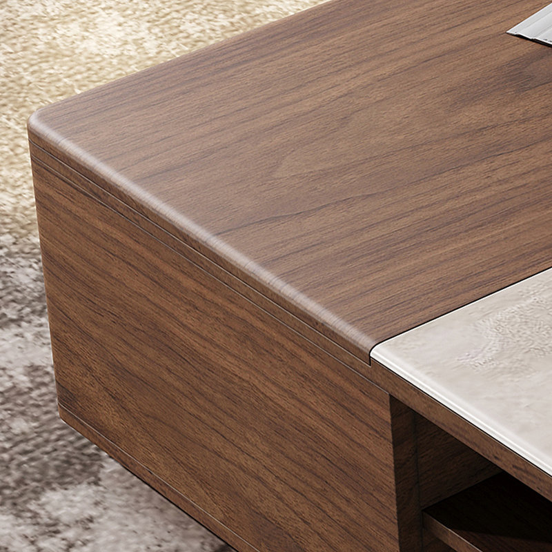 Walnut high-end adjustable coffee table