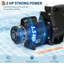 Pompe de piscine autoamorçante à haut débit – Double puissance 1,5 ch, débit de 6 240 GPH, moteur robuste et silencieux en cuivre, panier de filtration, raccords de 1,5 po et 2 po, acier laminé, certifié et conforme aux normes ETL