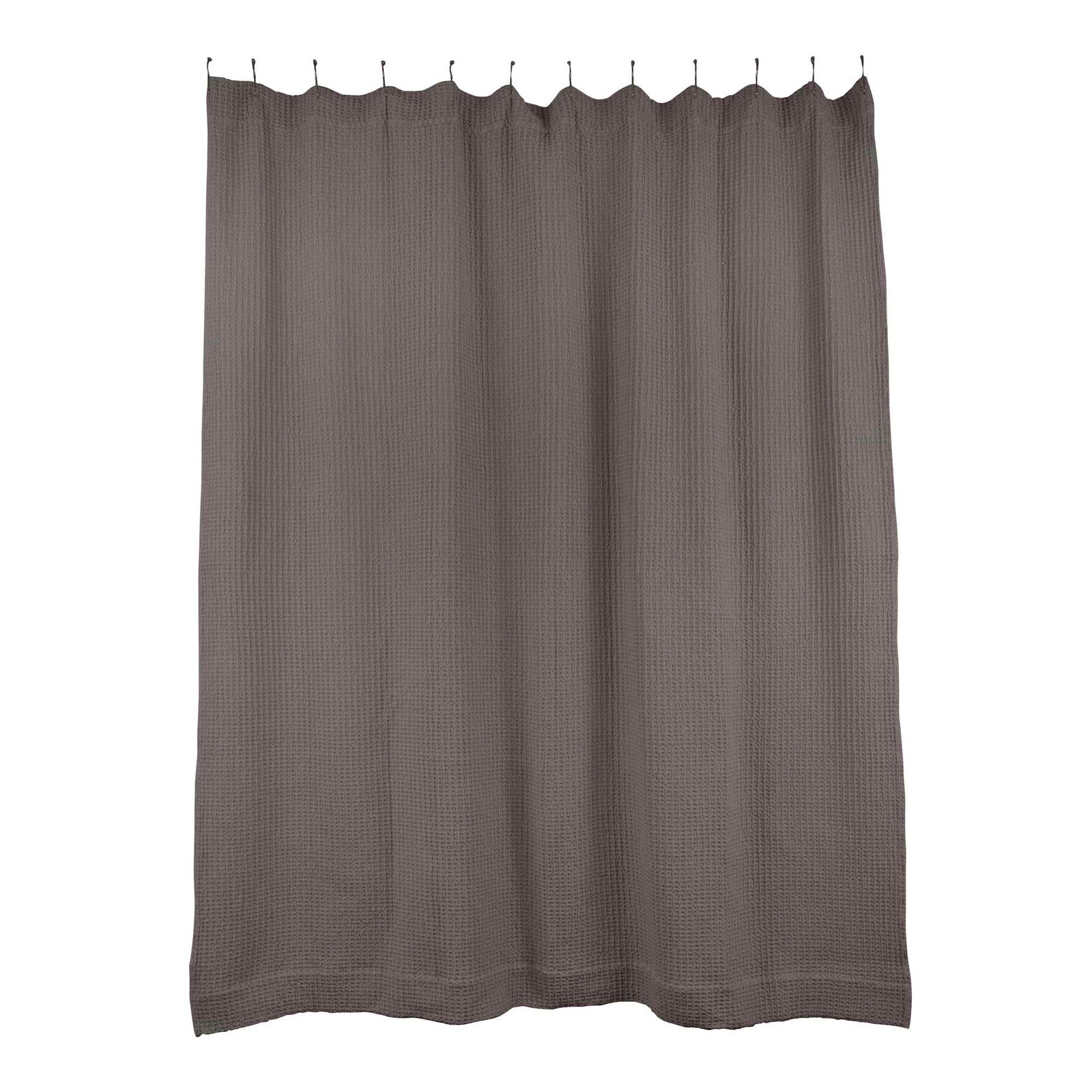 Simple Cotton Shower Curtain, Dark Gray