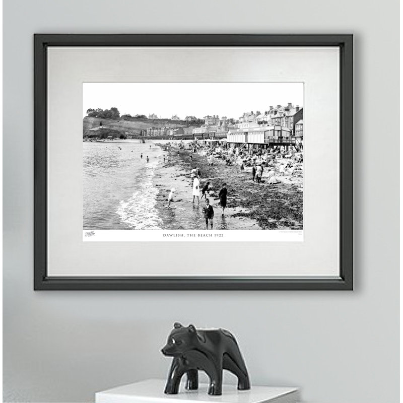Dawlish, The Beach 1922 - Single Picture Frame Print, 60cm H x 80cm W x 2.3cm D