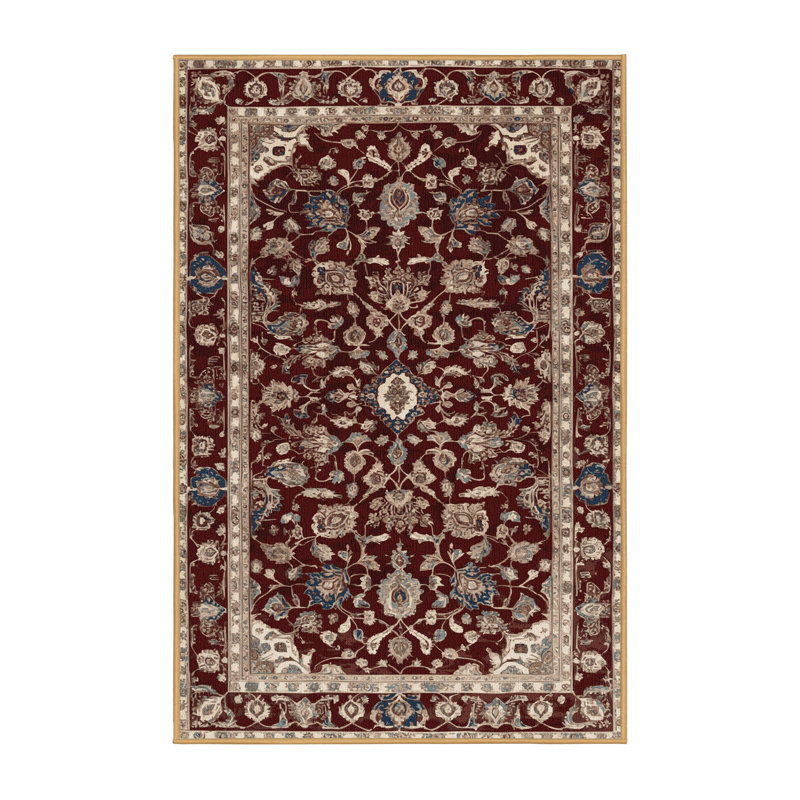 Tapis brun lavable à la machine, Rectangle de 5 pi x 8 pi