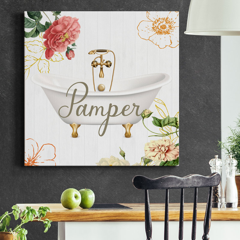 Toile tendue avec châssis Pamper-Premium - prête à être accrochée, H 24 po x l 24 po x P 1 po