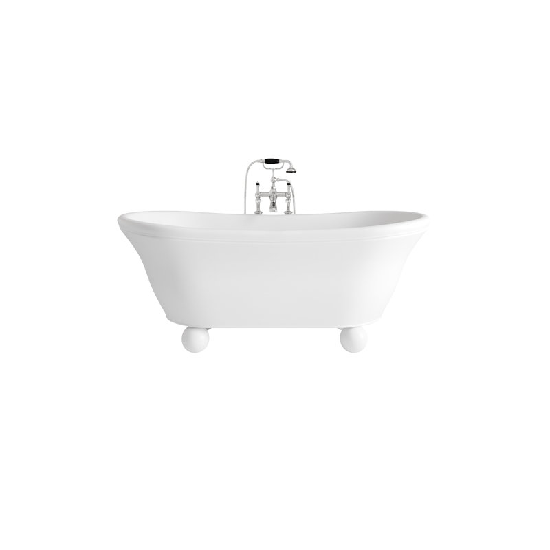 Aurora Bijoux 67.38'' L Soaking Bathtub, White