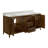 Alsup 72'' Double Bathroom Vanity With Quartz Top In Enhanced Brown Oak-126127894
