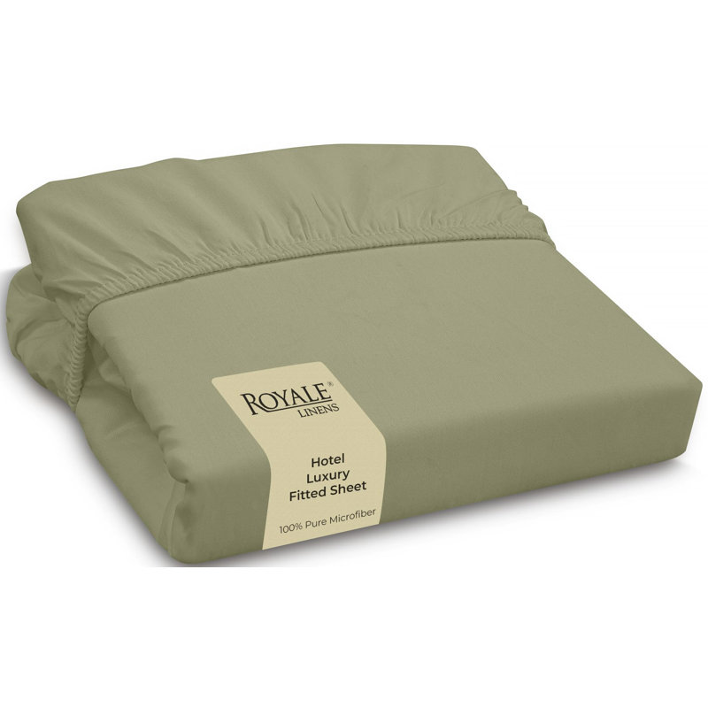 Royale Linens | Ultra Soft Brushed Microfiber | Hotel Luxury Bottom Sheets | Wrinkle Free & Fade Resistant | Deep Pocket Only