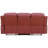 3-Seater Recliner Sofa Chair, Home Theater Sofa with Flipped Backrest and Cupholder, Leather, Red-1232528549