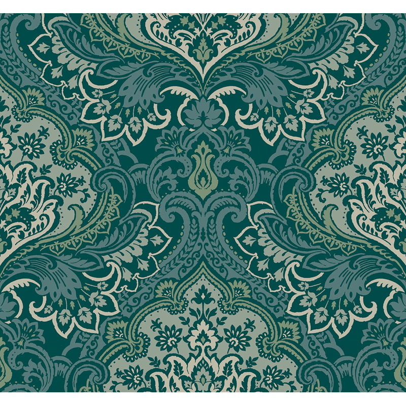 Rouleau floral Mantz, Vert