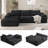 Corduroy Modular Sectional Sofa-184330281