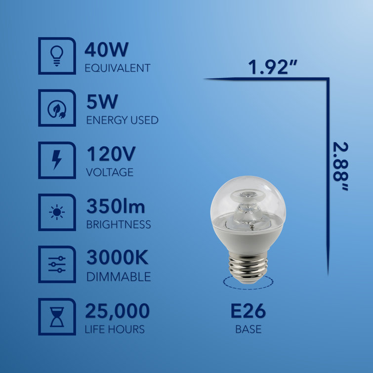 Lampadina LED E27 Candela C38 5W - Bianco Caldo 2700K
