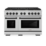 ZLINE Autograph 48 in. Paramount Satin Steel Gas Range w/ 8 Burners & Accents