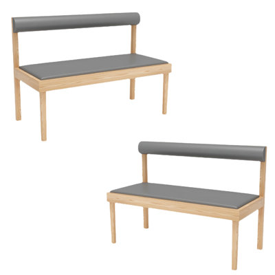 Banc rembourré en similicuir Simple Fashion Cafe