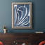 «Blue Stylized Leaf II», reproduction sur toile encadrée-1048142414