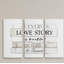 « all love story », art textuel à multiples images sur toile-664677426