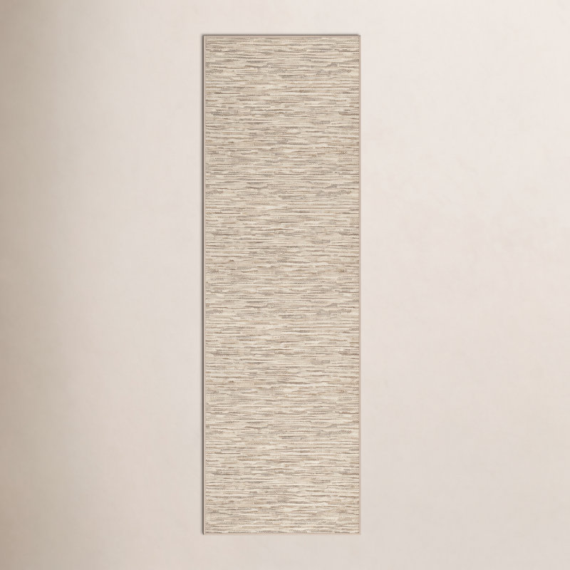 Clay Natural Machine Printed Washable Rug, Runner 2'6" x 8'