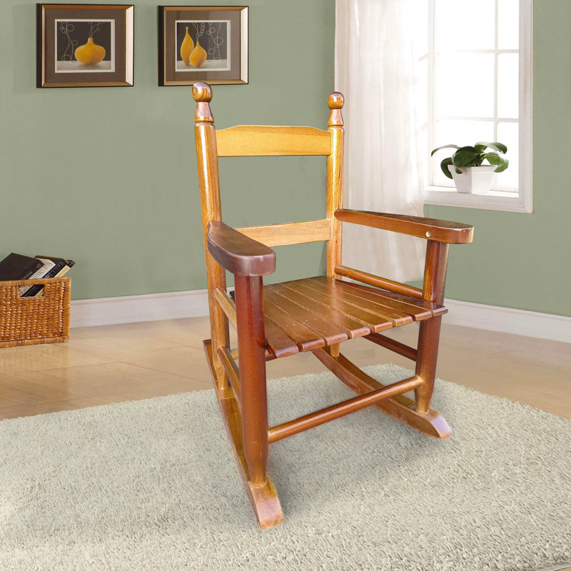 Chaise berçante pour enfants - Intérieur ou extérieur - Convient aux enfants, Chêne