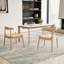Ensemble de 2 chaises de salle à manger en tissage tissé à la main de style moderne Mid-Century pour salle à manger-143429633