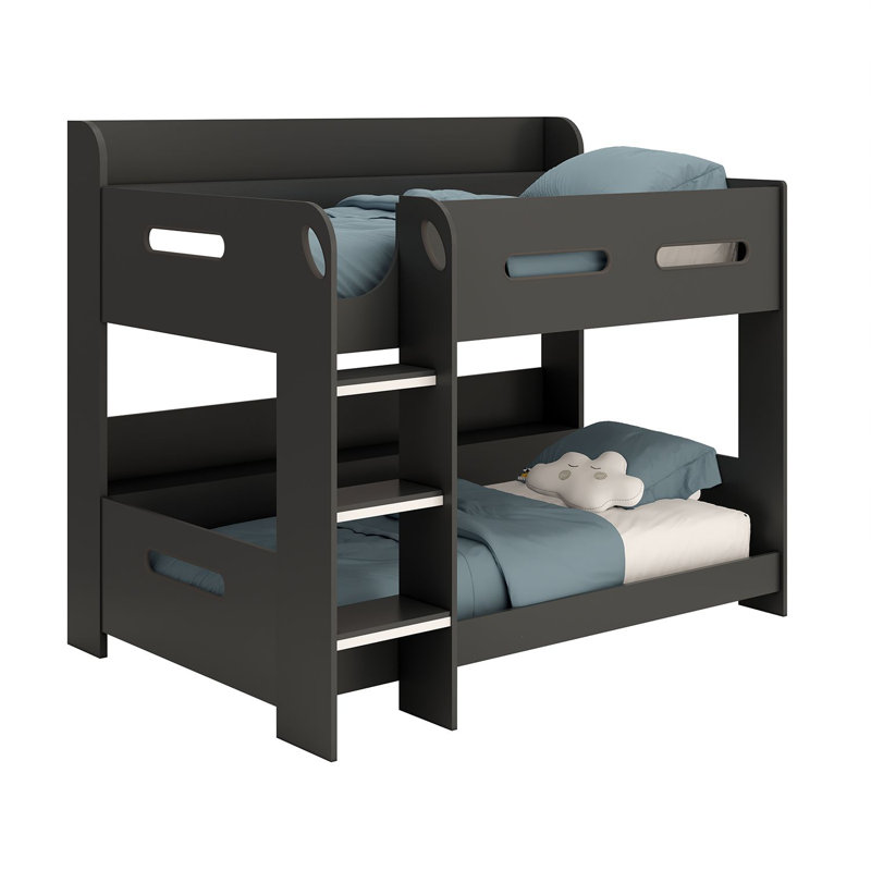 Bunk bed 02 with storage shelves - 3 Color Options, Anthracite
