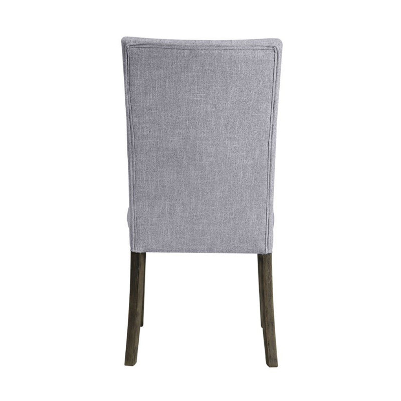 Deemah Tufted Fabric Upholstered Dining Chair in Grey