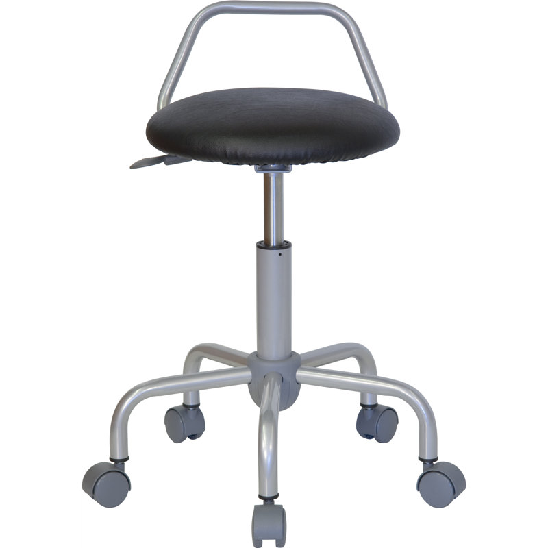Adjustable Height Ergonomic Lab Stool Wheels