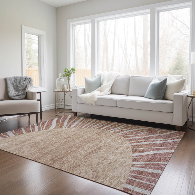 Tapis intérieur / extérieur Melania avec envers antidérapant, Rectangle de 10 pi x 14 pi