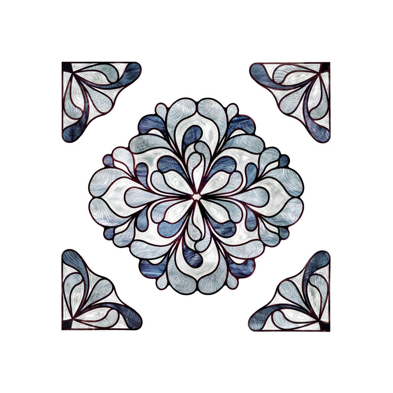 Capri Window Panel, Blue/Grey