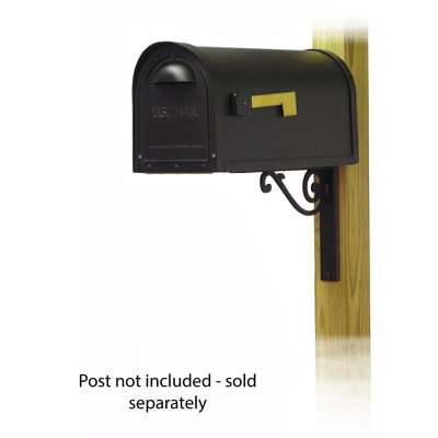 Classic Aluminum Post Mounted Post box
