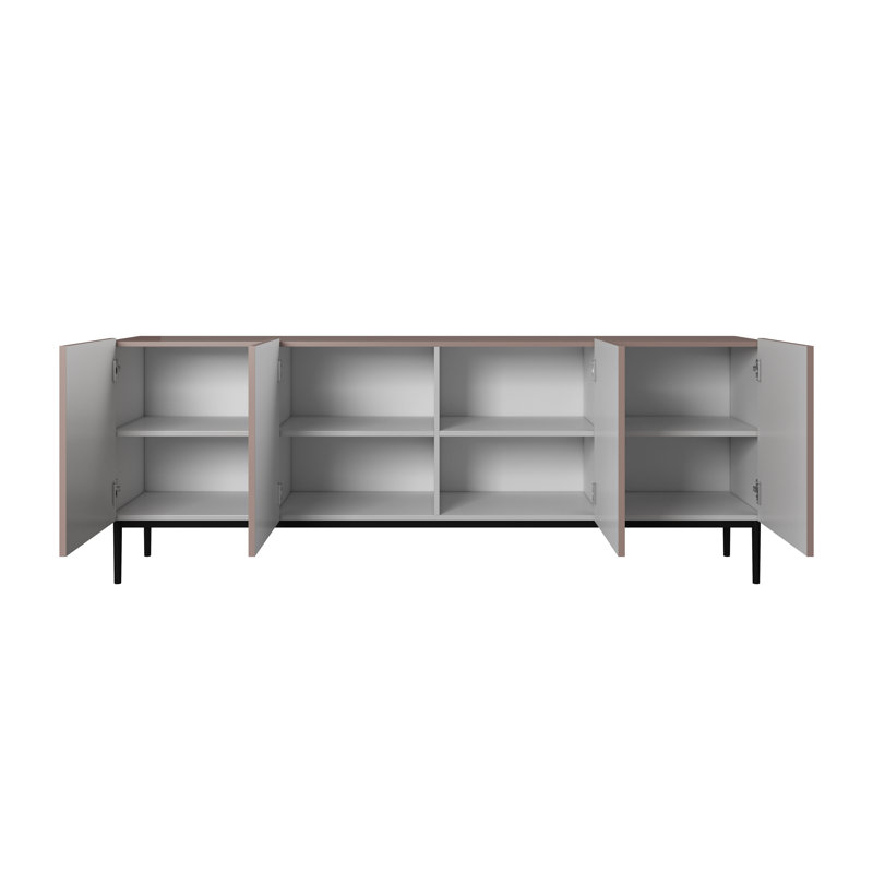 Sideboard 200 4D, Pink/Black