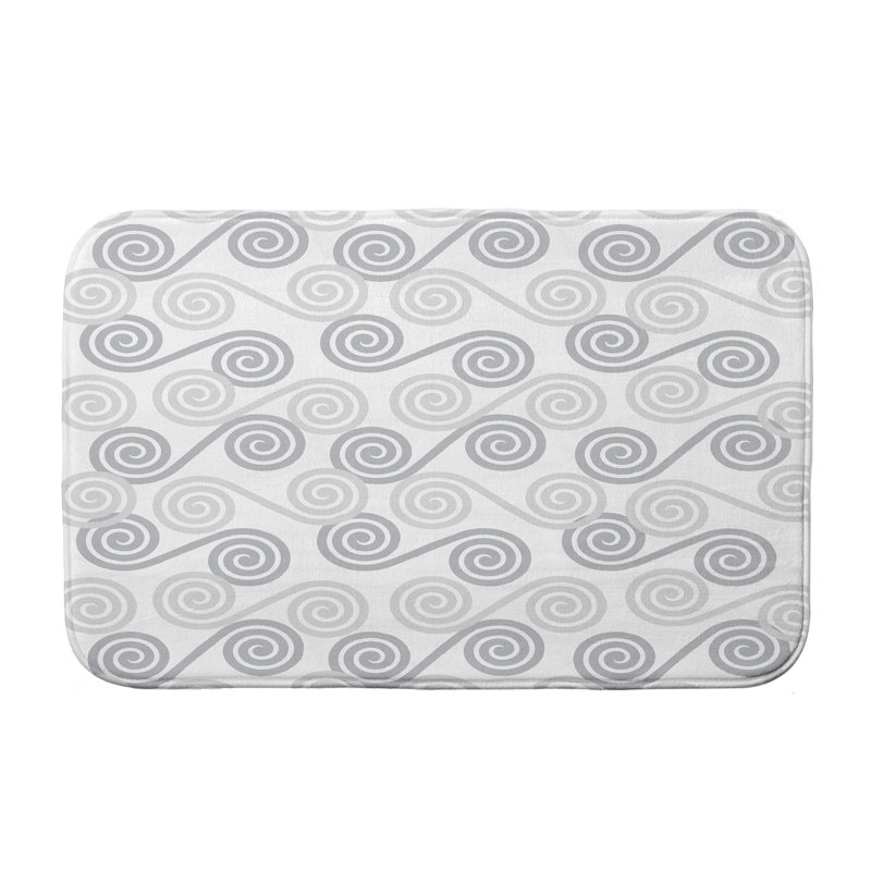 Tapis de bain Lowman Curl, l 24 po x L 36 po, Gris