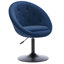 Fauteuil demi-tonneau pivotant en velours l 26,7 po Askerby-2073627293