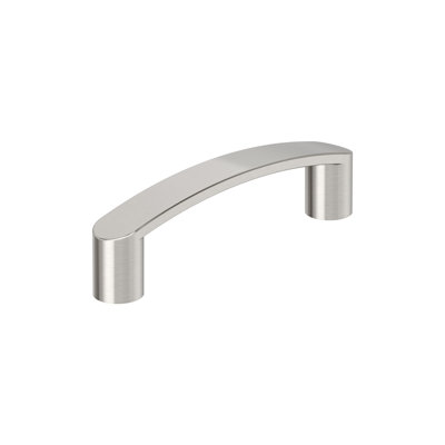 Poignée d'armoire en nickel satiné de centre à centre Rift 3 po (76 mm) - paquet de 10