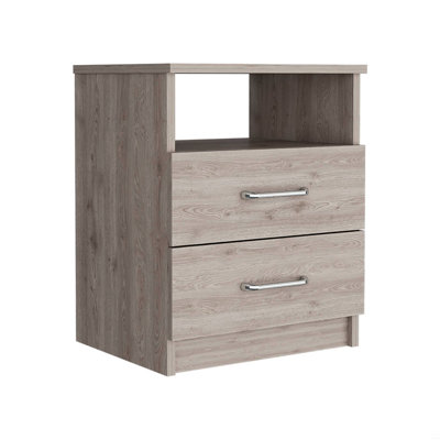 Nightstand Olienza, Two Drawers, One Shelf